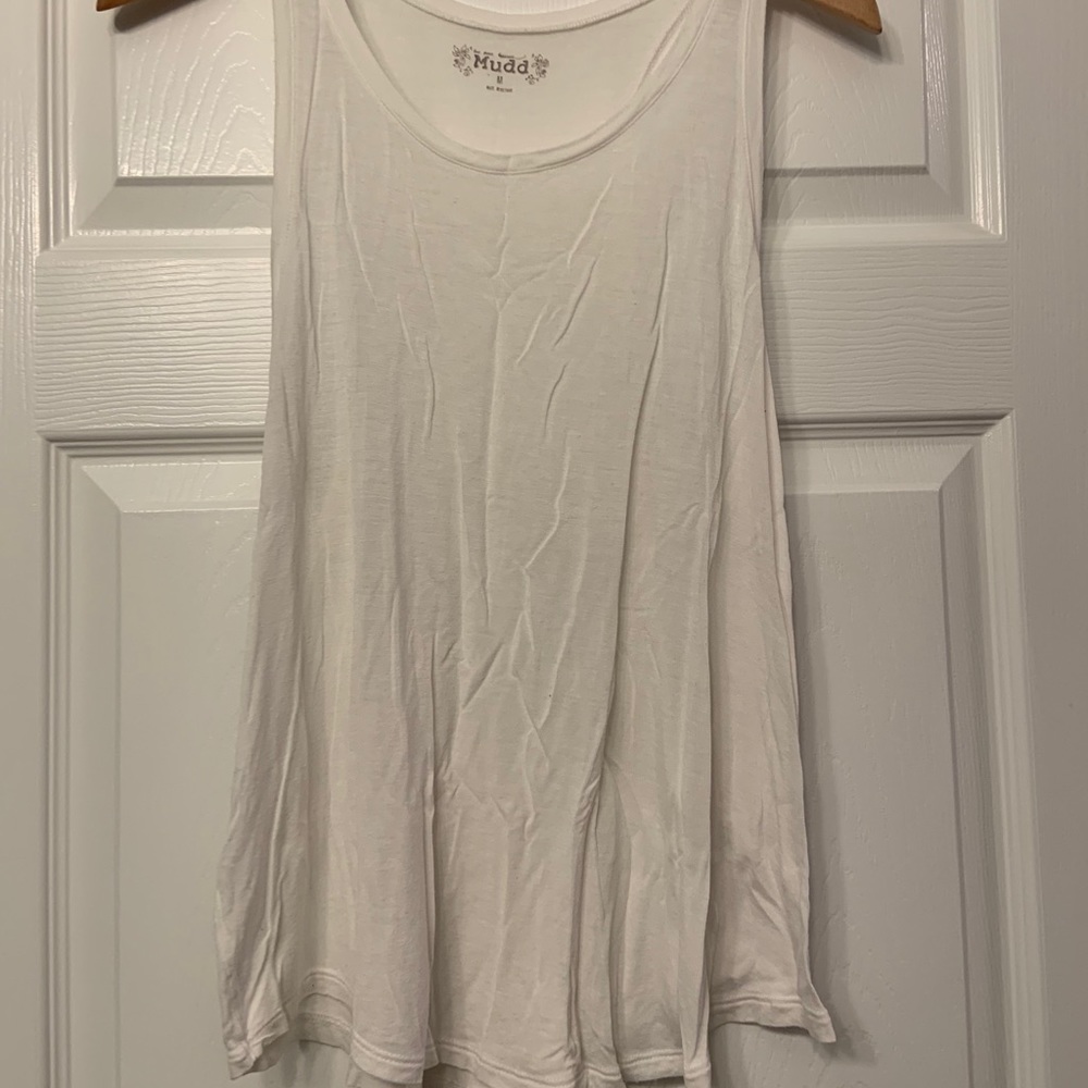 Mudd White Racerback Tank Top